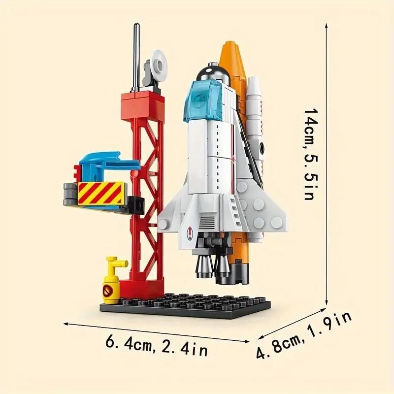 8-in-1 Space Rocket & Station Blocks – Educational Toy for Boys & Girls