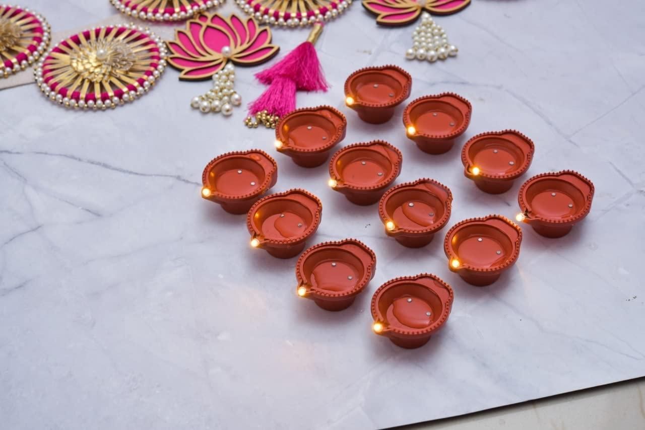 🪔 Water LED Diya Set – Flameless, Smokeless & Water-Activated