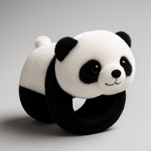 🐼 Unisex Stuffed Animal Slap Bracelet – Plush Panda Edition 🐼