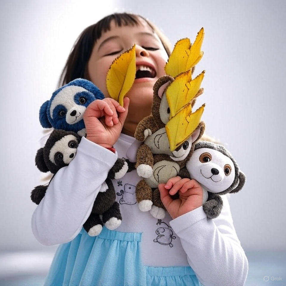 🐼 Unisex Stuffed Animal Slap Bracelet – Plush Panda Edition 🐼