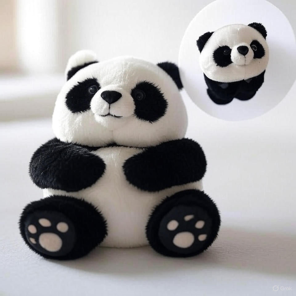 🐼 Unisex Stuffed Animal Slap Bracelet – Plush Panda Edition 🐼