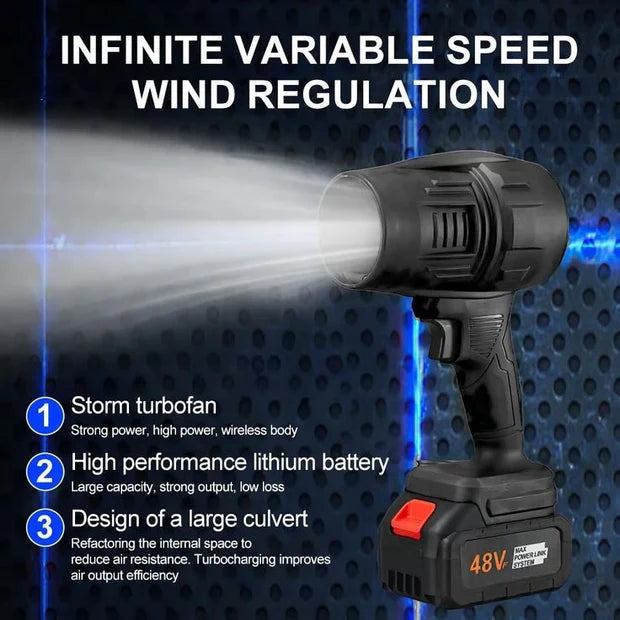 Cordless Turbo Jet Blower | High Power With Rechargeable Battery